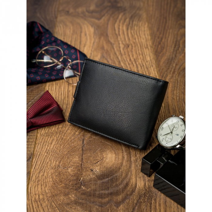 Portofel barbati, PORMG023, piele naturala, Negru, cu RFID [17]