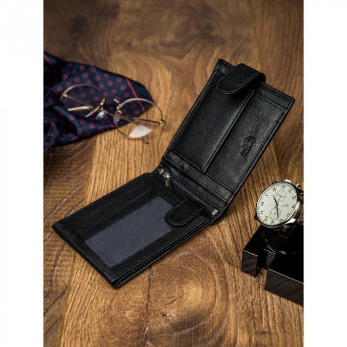 Portofel barbati, PORMG023, piele naturala, Negru, cu RFID [18]