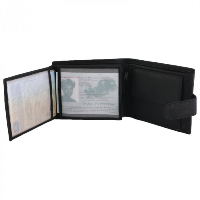 Portofel barbati, PORMG023, piele naturala, Negru, cu RFID [10]