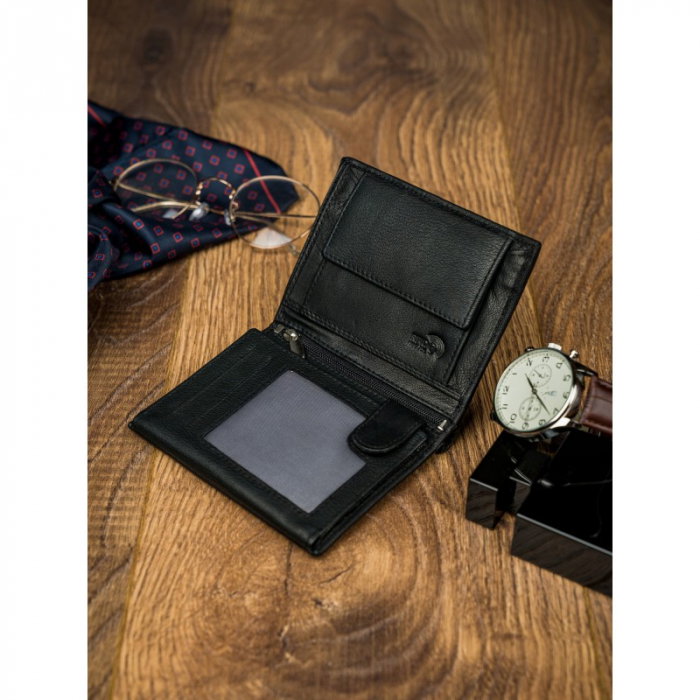 Portofel barbati, PORMG061, piele naturala, Negru, cu RFID [13]