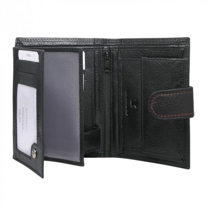 Portofel barbati, PORMG025, piele naturala, Negru cu Rosu [2]
