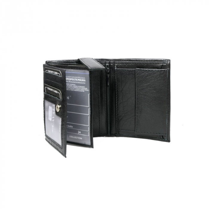 Portofel barbati din piele naturala, PORMG052, Negru, cu RFID [2]