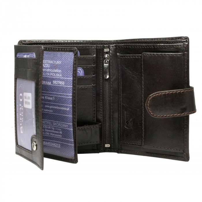 Portofel barbati, PORMG040, piele naturala, maron, cu RFID [2]