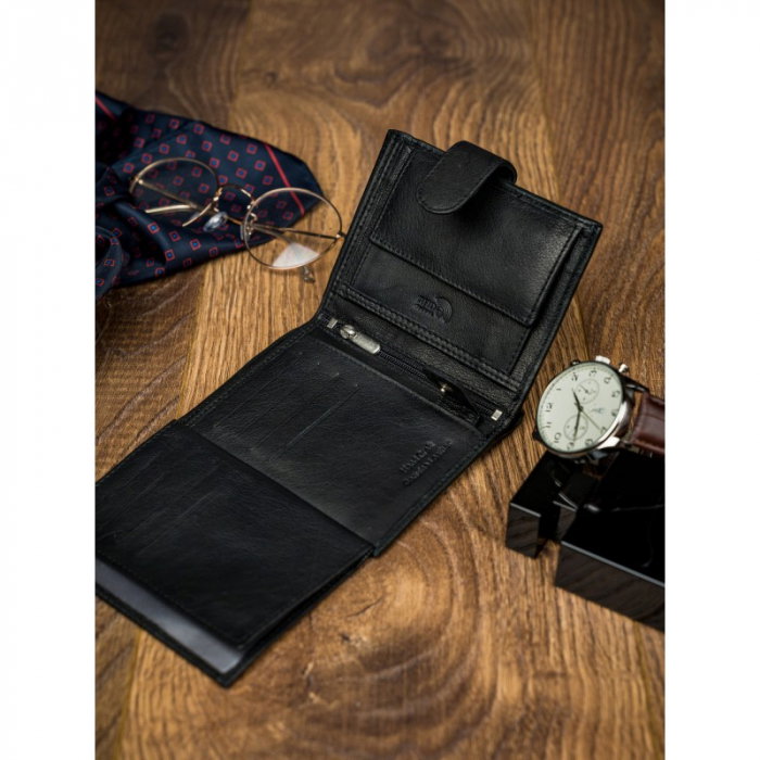 Portofel barbati, PORMG060, piele naturala, Negru, cu RFID [17]