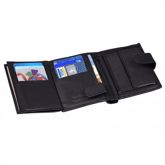 Portofel barbati, PORMG060, piele naturala, Negru, cu RFID [6]