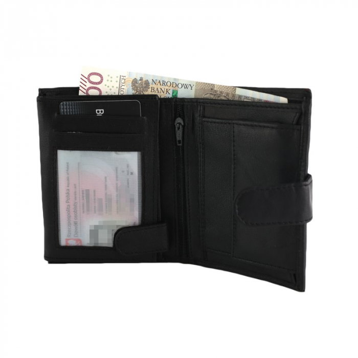 Portofel barbati, PORMG060, piele naturala, Negru, cu RFID [9]