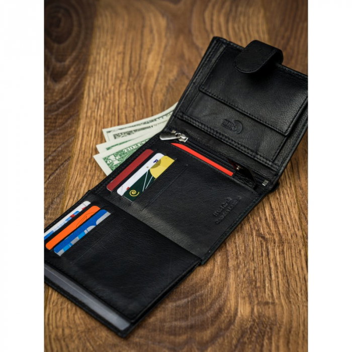 Portofel barbati, PORMG060, piele naturala, Negru, cu RFID [18]