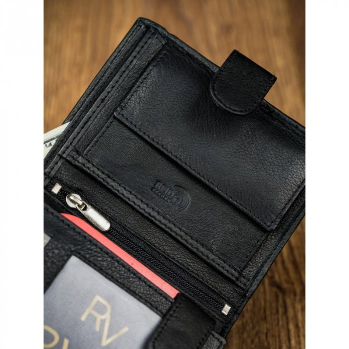 Portofel barbati, PORMG060, piele naturala, Negru, cu RFID [20]