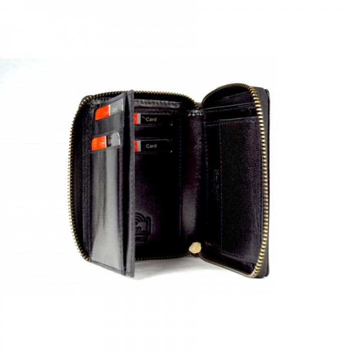 Portofel unisex PORMGP11 Negru, Piele naturala [3]