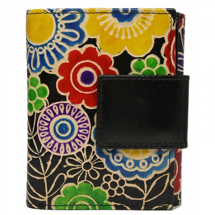 Portofel dama din piele naturala cu model floral  PORT632 [1]