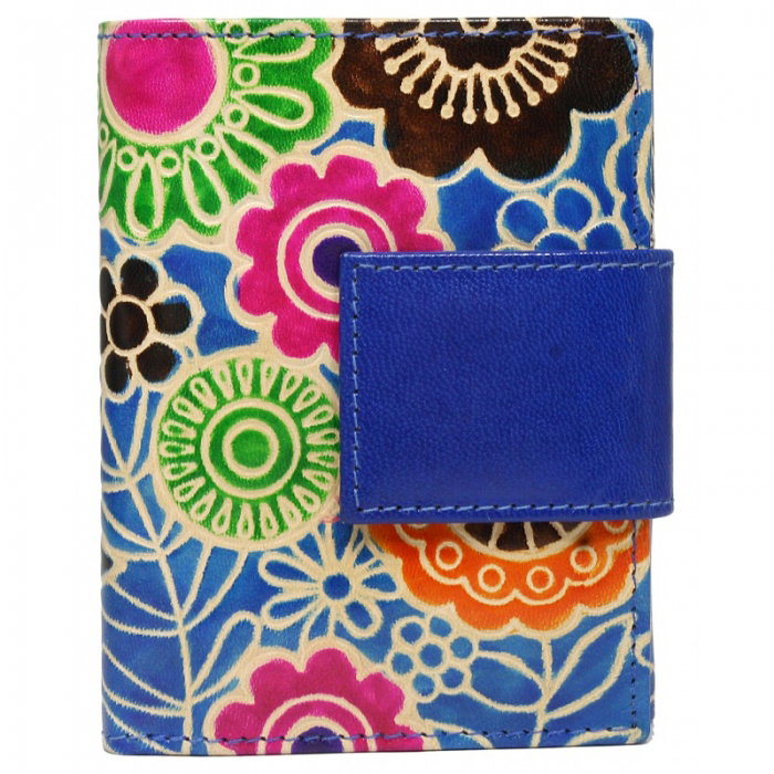 Portofel dama din piele naturala cu model floral  PORT633 [1]