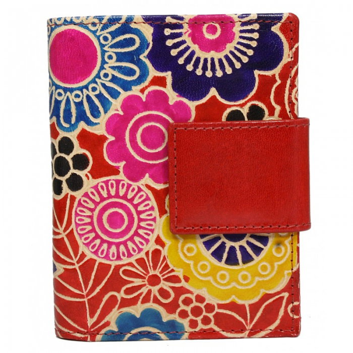 Portofel dama din piele naturala cu model floral  PORT635 [1]