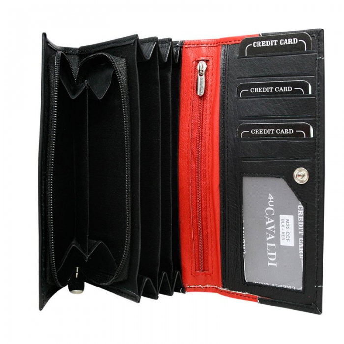 Portofel dama din piele naturala in 2 culori Cavaldi PORT627 [2]