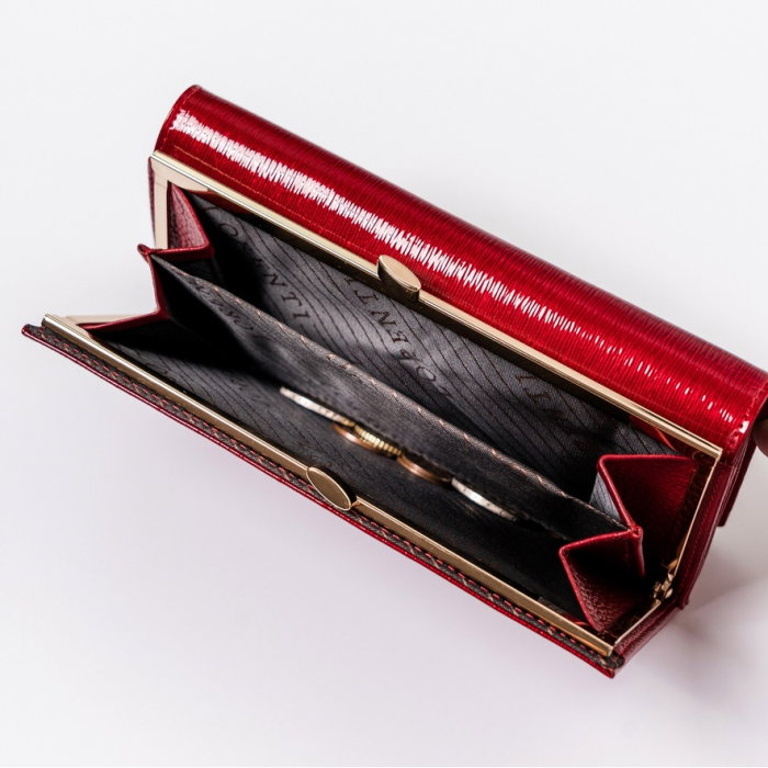 Portofel dama din piele naturala PORTG504, Rosu, Lorenti, RFID [6]