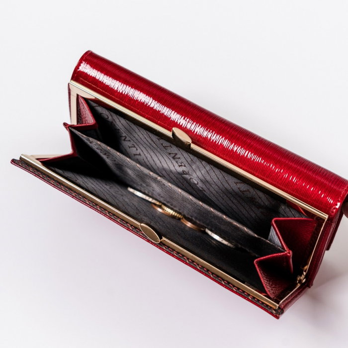 Portofel dama din piele naturala PORTG504, Rosu, Lorenti, RFID [9]