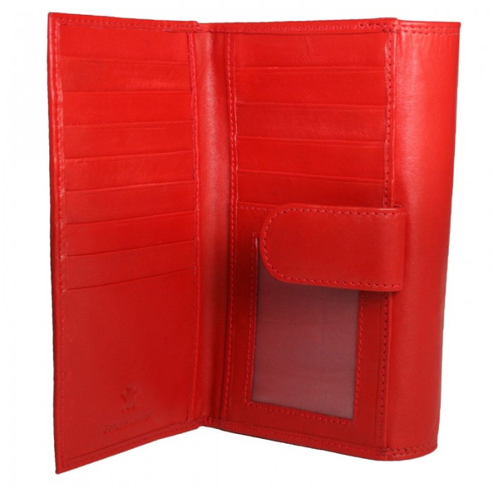 Portofel dama piele naturala Bellugio PORT538 Rosu si Negru [3]