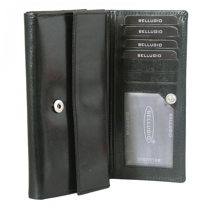 Portofel dama piele naturala Bellugio PORT215 Negru [1]