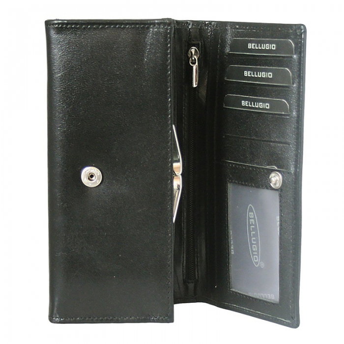 Portofel dama piele naturala Bellugio PORT221 Negru [1]