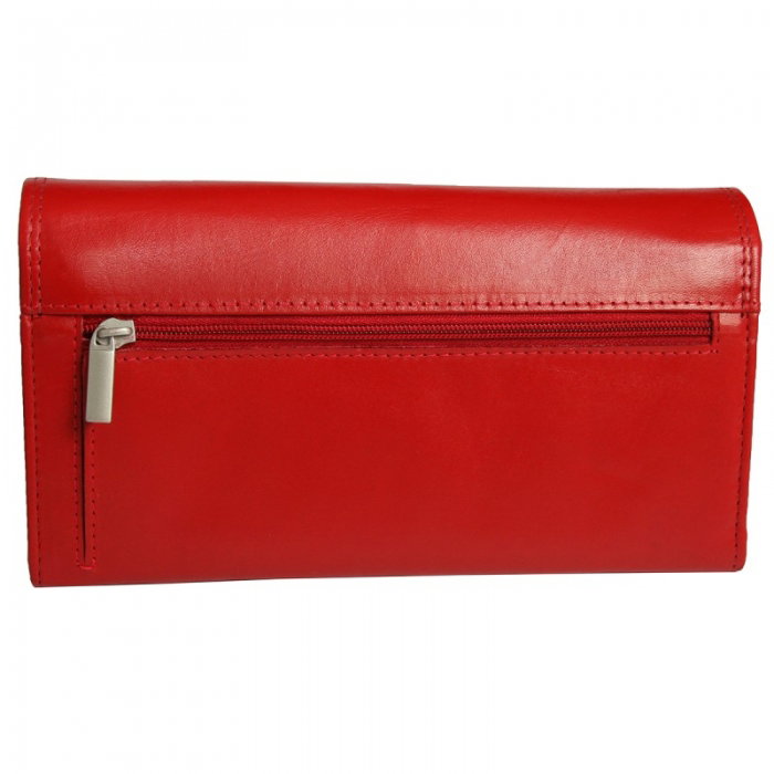 Portofel dama piele naturala Bellugio PORT500 Rosu si Negru [4]