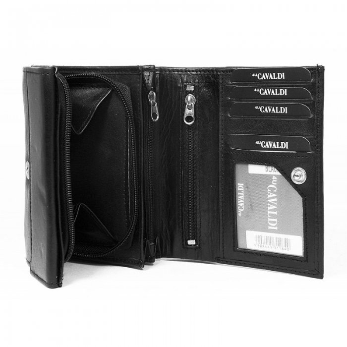 Portofel dama piele naturala Cavaldi PORT301 Negru [2]