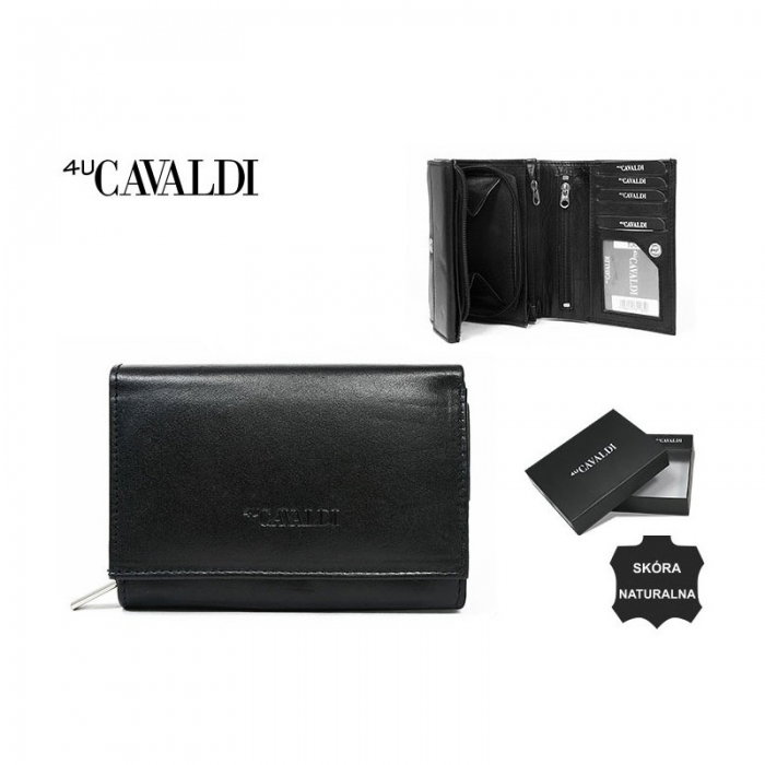 Portofel dama piele naturala Cavaldi PORT301 Negru [3]