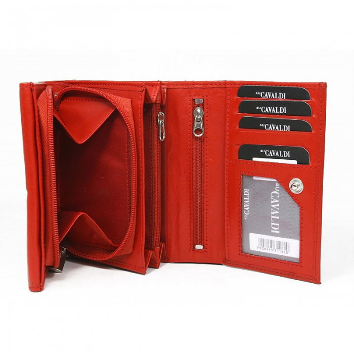 Portofel dama piele naturala Cavaldi PORT302 Rosu [2]