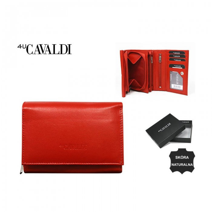 Portofel dama piele naturala Cavaldi PORT302 Rosu [3]