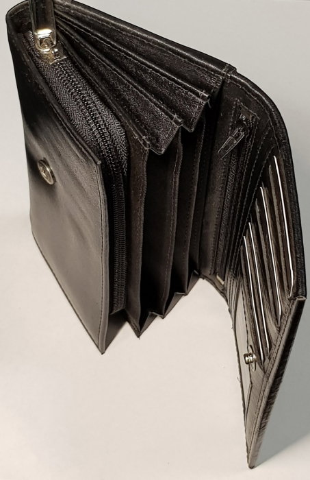 Portofel dama piele naturala Ellini PORT202 Negru [2]