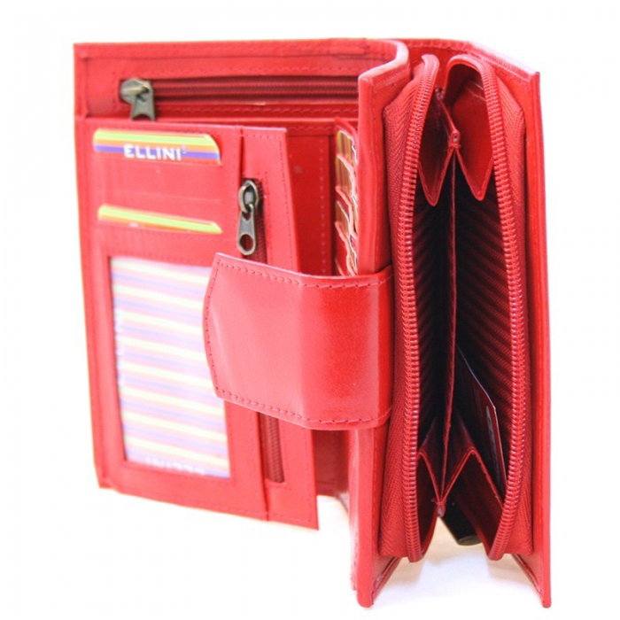 Portofel dama piele naturala Ellini PORT551 Rosu [2]