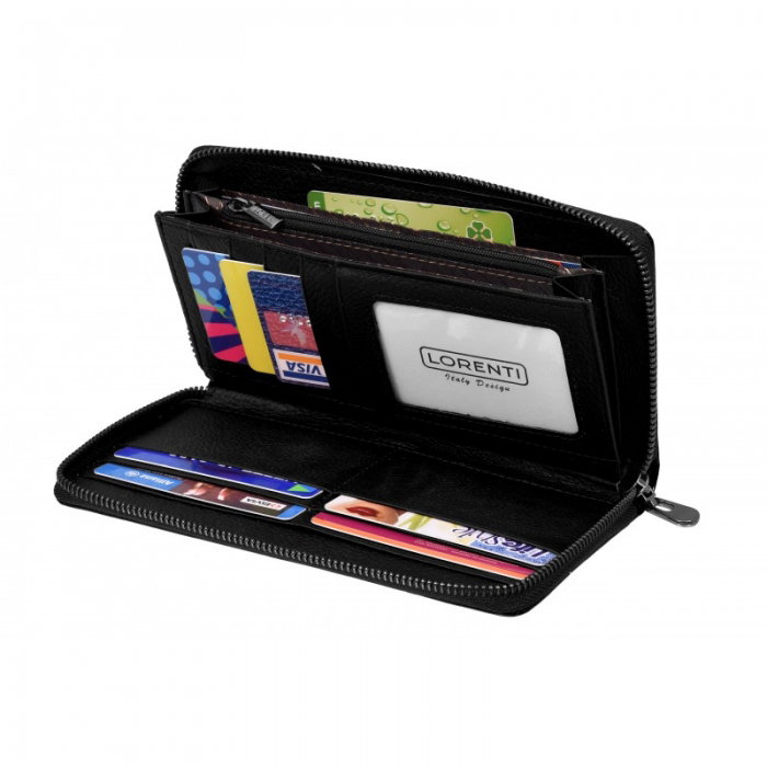 Portofel dama piele naturala Lorenti PORT328 Negru [2]
