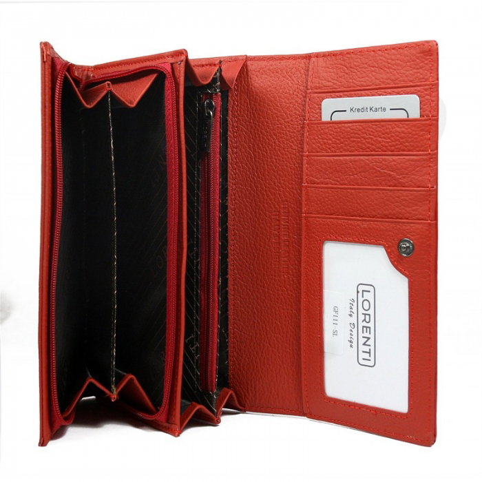 Portofel dama piele naturala Lorenti PORT414 Rosu [2]