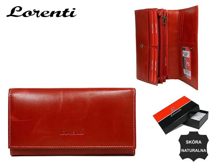 Portofel dama piele naturala Lorenti PORT418 Rosu [2]