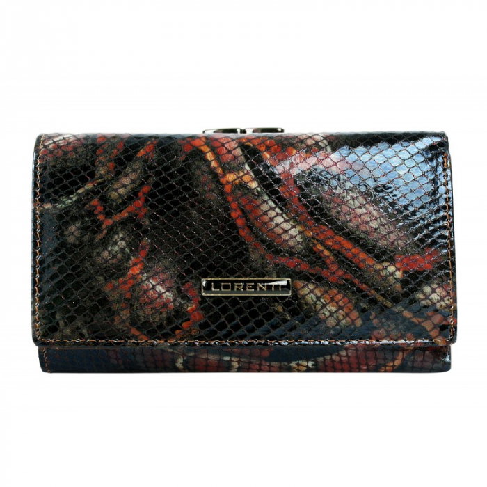 Portofel dama piele naturala Lorenti PORTG410 Rosu Piton, cu RFID [1]