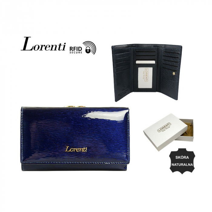 Portofel dama piele naturala Lorenti PORTG411 Albastru, cu RFID [3]