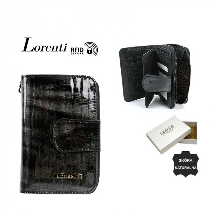 Portofel dama piele naturala Lorenti PORTG414 Negru, cu RFID [3]