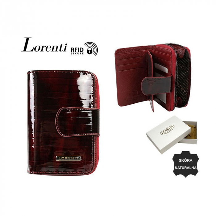 Portofel dama piele naturala Lorenti PORTG415 Rosu, cu RFID [3]