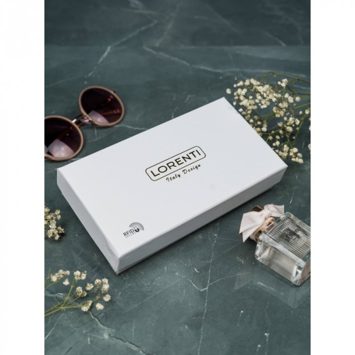 Portofel dama piele naturala Lorenti PORTG417 maron deschis, cu RFID [10]