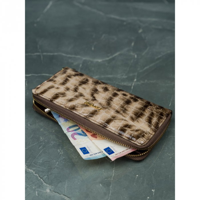 Portofel dama piele naturala Lorenti PORTG417 maron deschis, cu RFID [5]