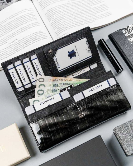 Portofel dama piele naturala Lorenti PORTG424 Gri, cu RFID [9]