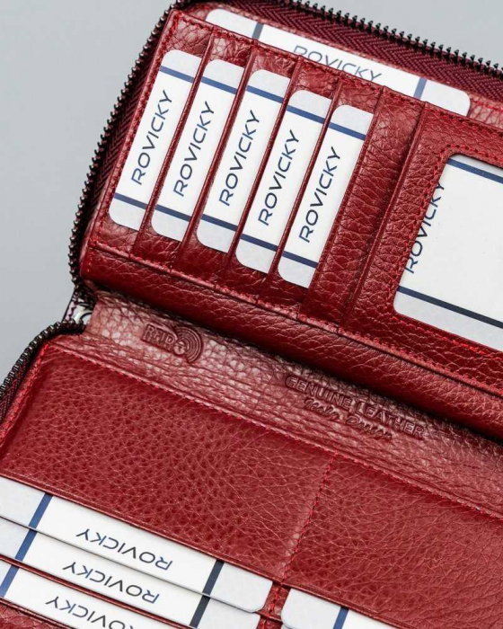 Portofel dama piele naturala Lorenti PORTG425 Rosu, cu RFID [10]
