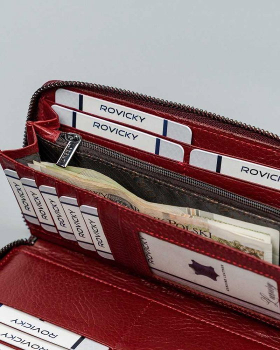 Portofel dama piele naturala Lorenti PORTG425 Rosu, cu RFID [9]