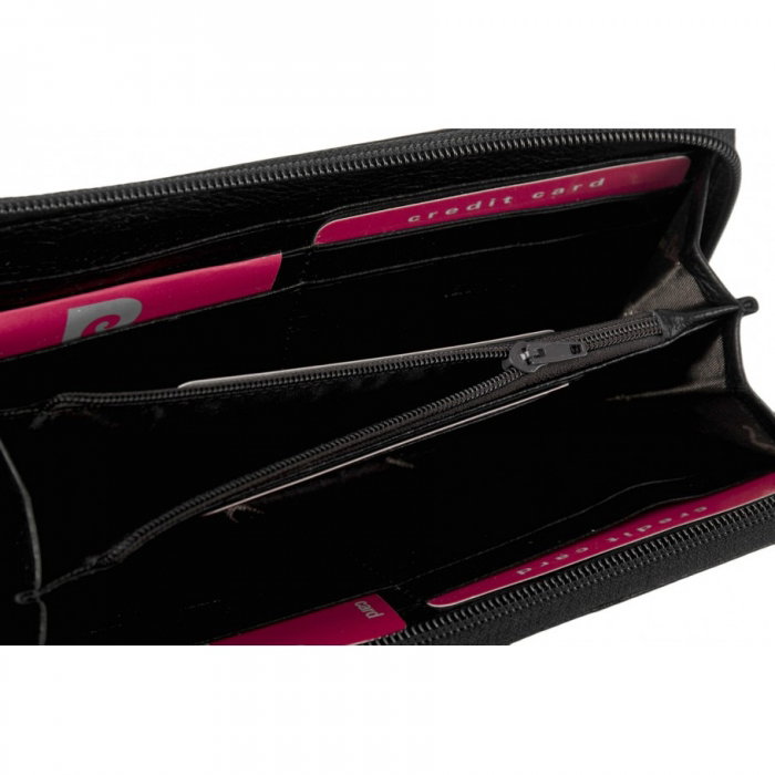 Portofel dama PORTGP10 Negru, Piele naturala [3]