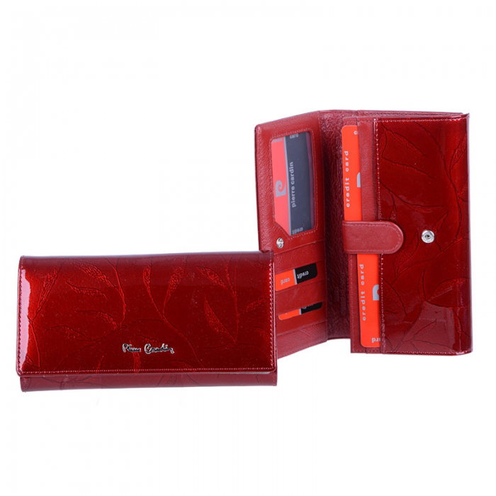 Portofel de lux dama din piele naturala cu frunze Pierre Cardin PORT507 [3]