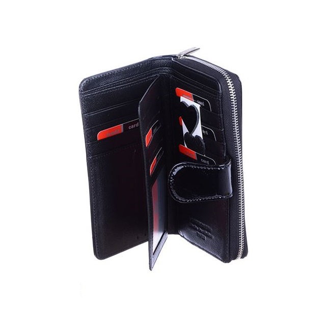 Portofel de lux pentru dama din piele naturala, cu frunze - PORTG003 [3]