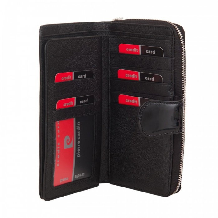 Portofel de lux pentru dama din piele naturala, cu frunze - PORTG003 [9]