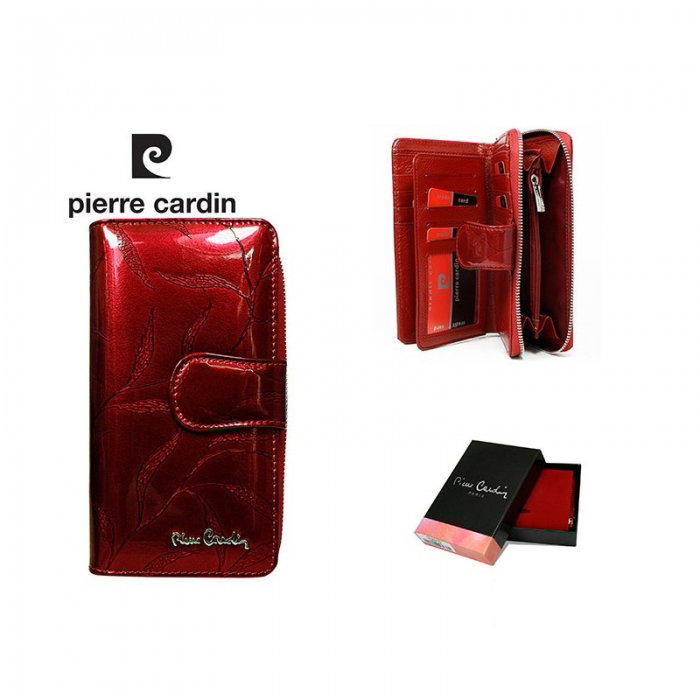 Portofel de lux pentru dama din piele naturala, cu frunze - PORTG002 [7]