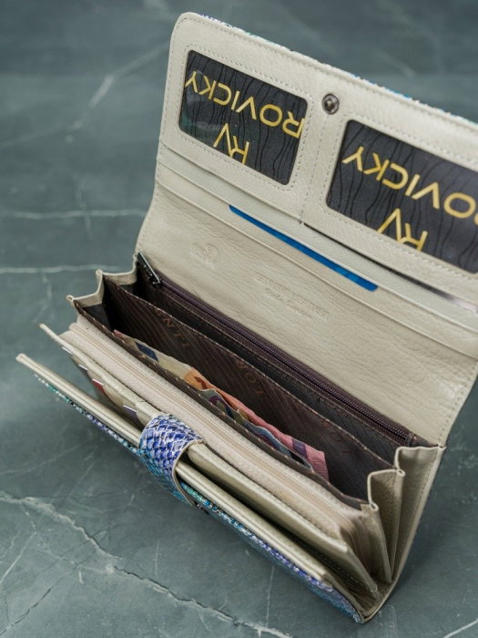 Portofel de lux pentru dama din piele naturala PORTG005 model sarpe [15]