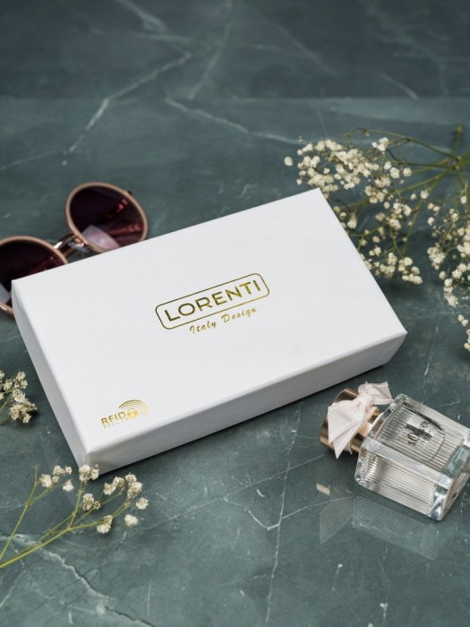 Portofel de lux pentru dama din piele naturala PORTG009 model sarpe, Lila [4]