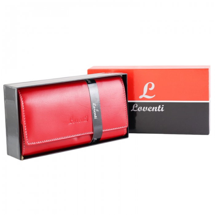 Portofel de lux pt. dama din piele naturala Lorenti PORT508 Rosu [6]
