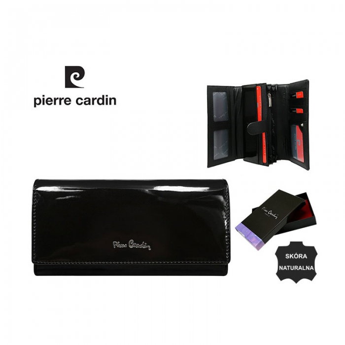 Portofel de lux pt. dama din piele naturala Pierre Cardin PORT420 Negru [3]